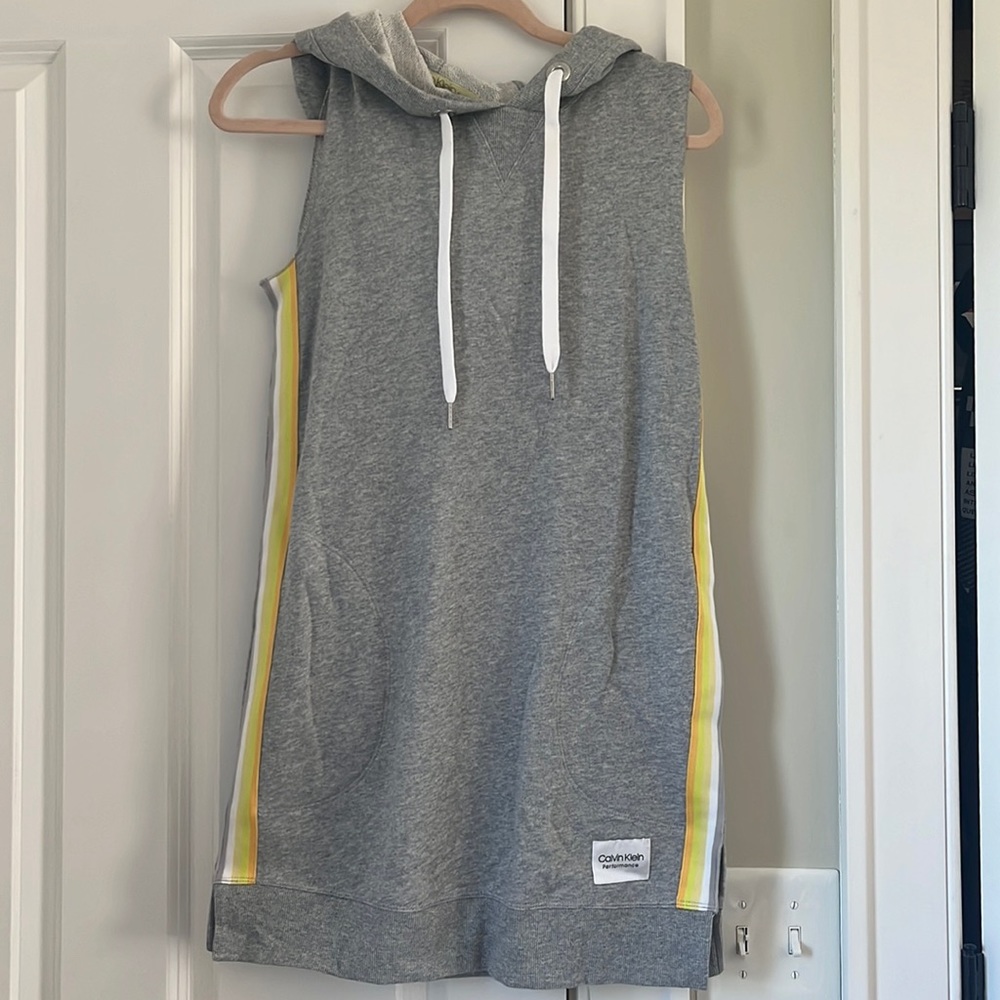 Sleeveless sweatshirt dress
